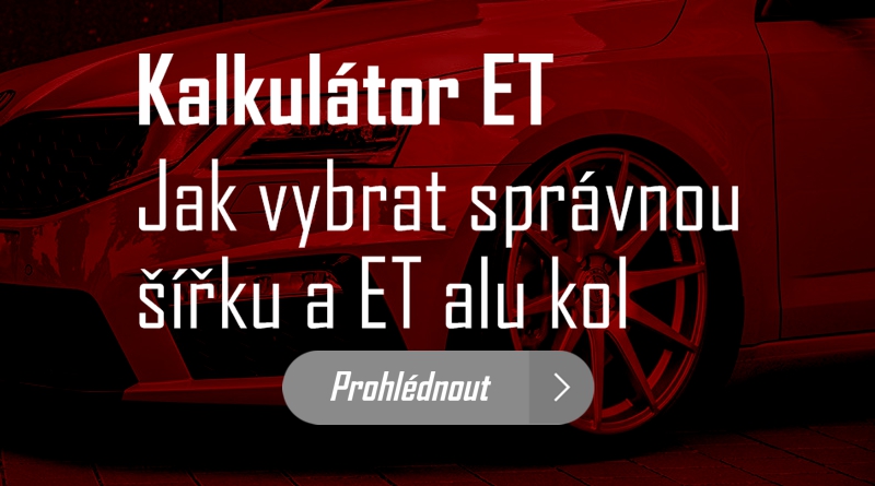 Kalkulátor ET – jak vybrat správnou šířku a ET alu kol 